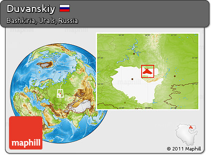 Physical Location Map of Duvanskiy, highlighted parent region