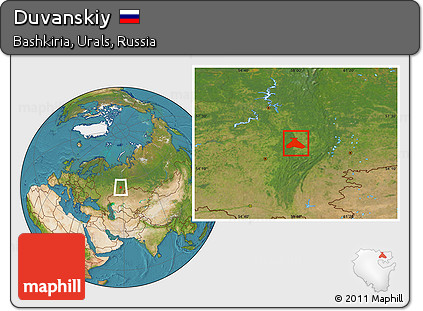 Satellite Location Map of Duvanskiy