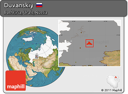 Satellite Location Map of Duvanskiy, highlighted country, highlighted grandparent region