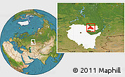 Satellite Location Map of Duvanskiy, highlighted parent region
