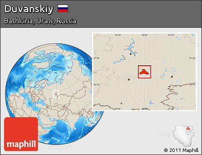 Shaded Relief Location Map of Duvanskiy