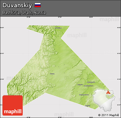 Physical Map of Duvanskiy, cropped outside