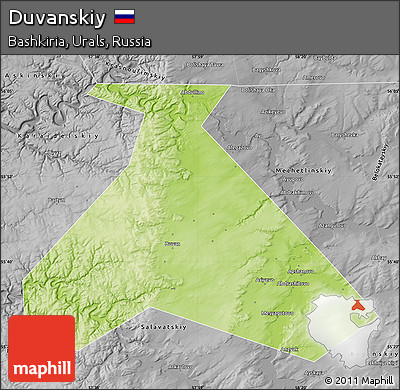 Physical Map of Duvanskiy, desaturated