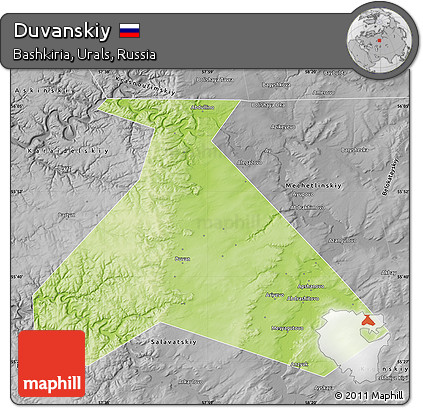 Physical Map of Duvanskiy, desaturated