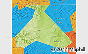 Physical Map of Duvanskiy, political outside