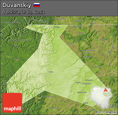 Physical Map of Duvanskiy, satellite outside