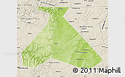 Physical Map of Duvanskiy, shaded relief outside