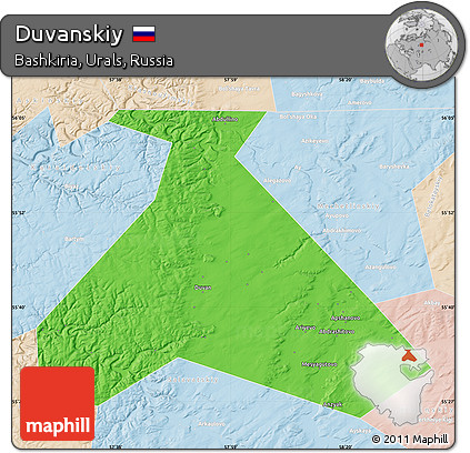 Political Map of Duvanskiy, lighten