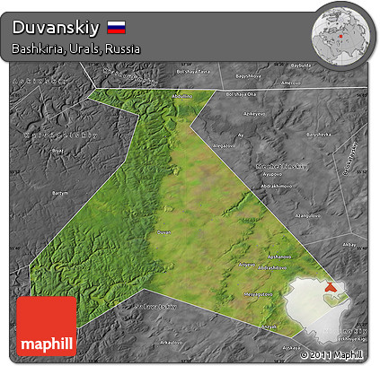 Satellite Map of Duvanskiy, desaturated