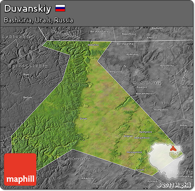 Satellite Map of Duvanskiy, desaturated