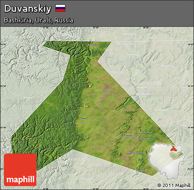 Satellite Map of Duvanskiy, lighten