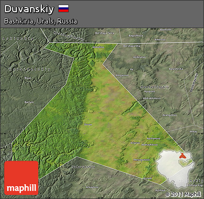 Satellite Map of Duvanskiy, semi-desaturated