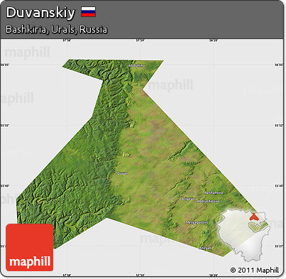 Satellite Map of Duvanskiy, single color outside