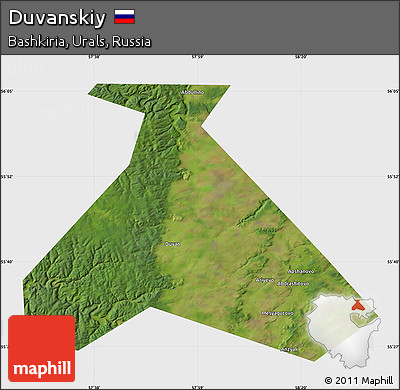 Satellite Map of Duvanskiy, single color outside