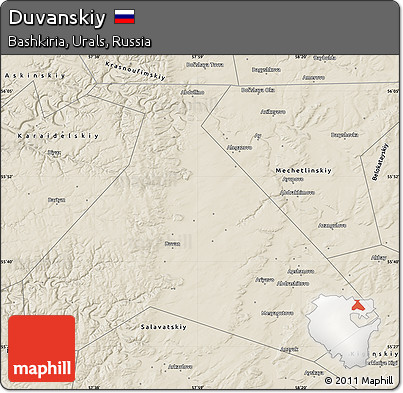 Shaded Relief Map of Duvanskiy