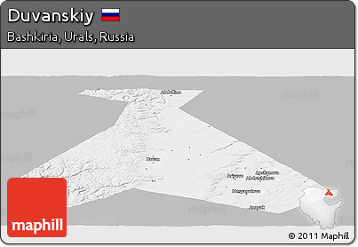 Gray Panoramic Map of Duvanskiy, single color outside