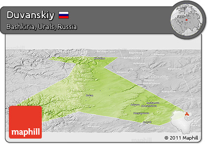 Physical Panoramic Map of Duvanskiy, lighten, desaturated