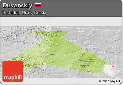 Physical Panoramic Map of Duvanskiy, lighten, desaturated