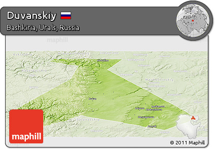 Physical Panoramic Map of Duvanskiy, lighten