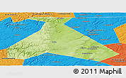 Physical Panoramic Map of Duvanskiy, political outside
