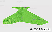 Political Panoramic Map of Duvanskiy, cropped outside