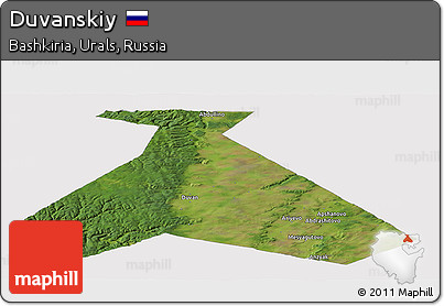 Satellite Panoramic Map of Duvanskiy, cropped outside