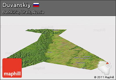 Satellite Panoramic Map of Duvanskiy, cropped outside