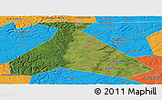 Satellite Panoramic Map of Duvanskiy, political outside