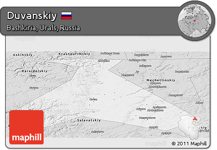 Silver Style Panoramic Map of Duvanskiy