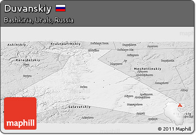 Silver Style Panoramic Map of Duvanskiy