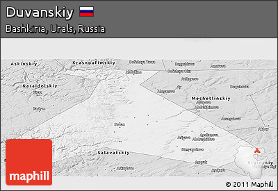 Silver Style Panoramic Map of Duvanskiy