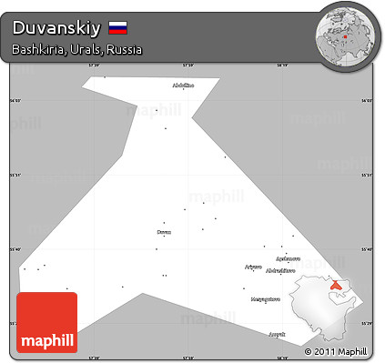 Gray Simple Map of Duvanskiy, single color outside