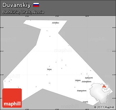 Gray Simple Map of Duvanskiy, single color outside