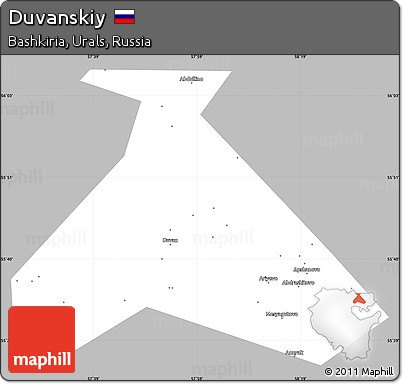 Gray Simple Map of Duvanskiy, single color outside