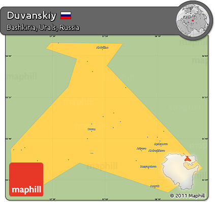 Savanna Style Simple Map of Duvanskiy, single color outside
