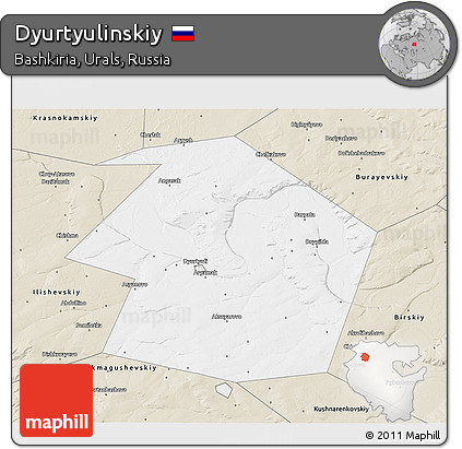 Classic Style 3D Map of Dyurtyulinskiy