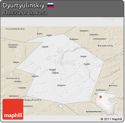 Classic Style 3D Map of Dyurtyulinskiy
