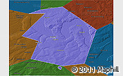 Political 3D Map of Dyurtyulinskiy, darken