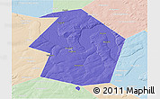 Political 3D Map of Dyurtyulinskiy, lighten