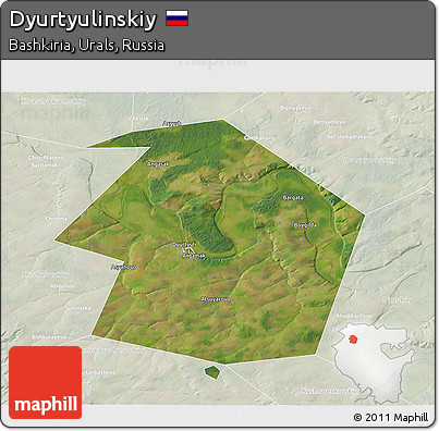 Satellite 3D Map of Dyurtyulinskiy, lighten