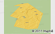 Savanna Style 3D Map of Dyurtyulinskiy, single color outside