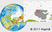 Physical Location Map of Dyurtyulinskiy, highlighted country, highlighted parent region