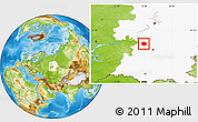 Physical Location Map of Dyurtyulinskiy, highlighted grandparent region
