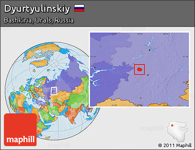 Political Location Map of Dyurtyulinskiy