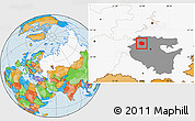 Political Location Map of Dyurtyulinskiy, highlighted country, highlighted parent region