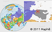 Political Location Map of Dyurtyulinskiy, highlighted parent region, highlighted grandparent region