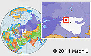 Political Location Map of Dyurtyulinskiy, highlighted parent region