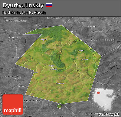 Satellite Map of Dyurtyulinskiy, desaturated