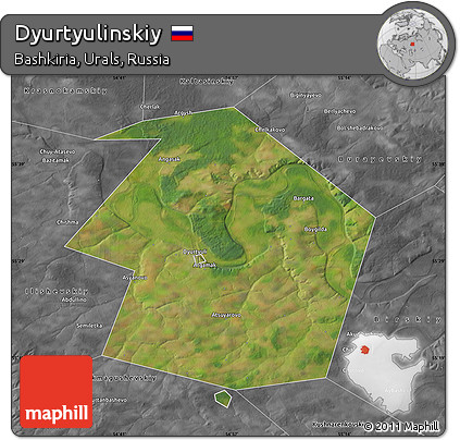Satellite Map of Dyurtyulinskiy, desaturated