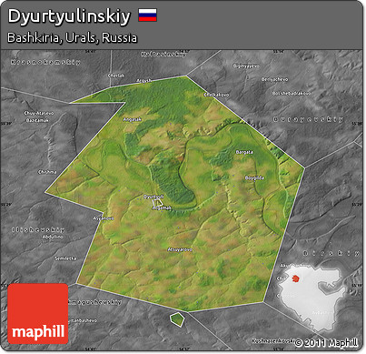 Satellite Map of Dyurtyulinskiy, desaturated